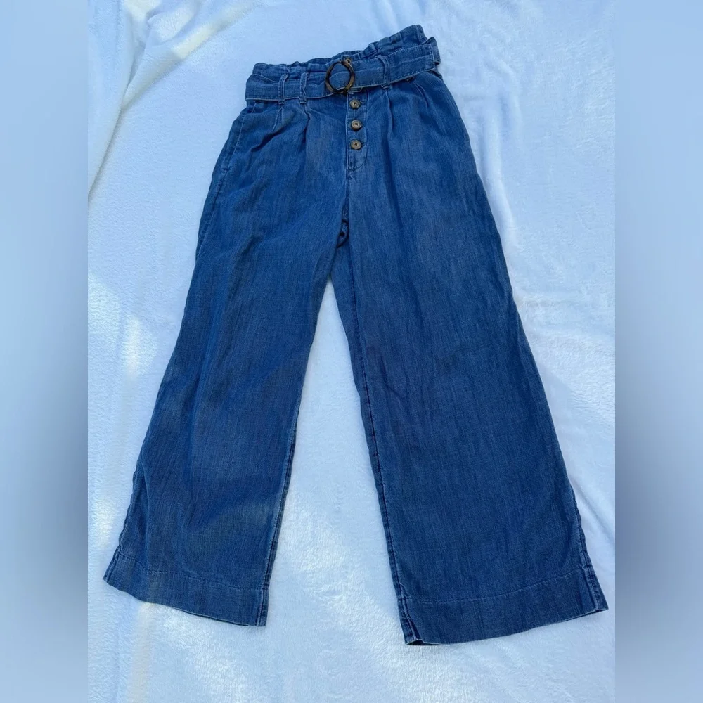 Abercrombie & Fitch Women's‎ Wide-Leg Chambray Pants Size XS – Paperbag Waist